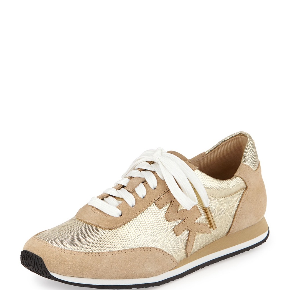 Michael Kors Stanton Metallic Gold Sneakers